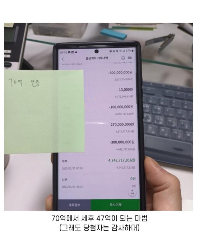 Read more about the article 로또 70억 당첨자 인증